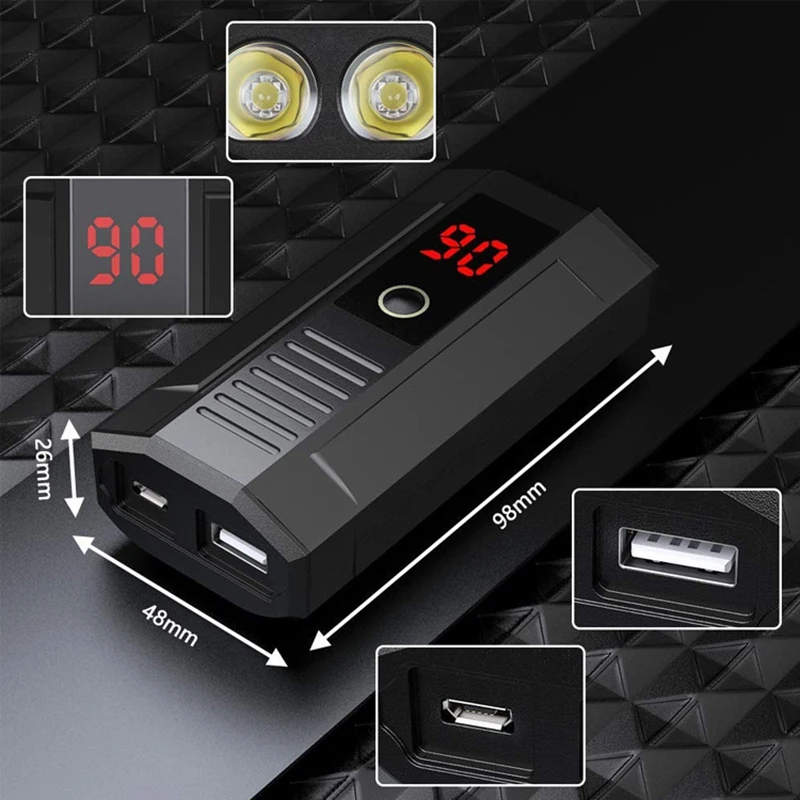 L2 велосипед светодиодный головной светильник USB Перезаряжаемые 5200 мАч