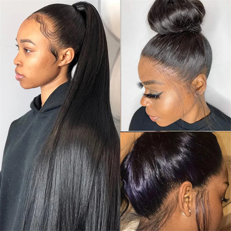 

Glueless 360 Full Lace Wig Human Hair Preplucked Wigs For Women 360 Lace Frontal Wig 30Inch 13x4 13x6 HD Straight Lace Front Wig