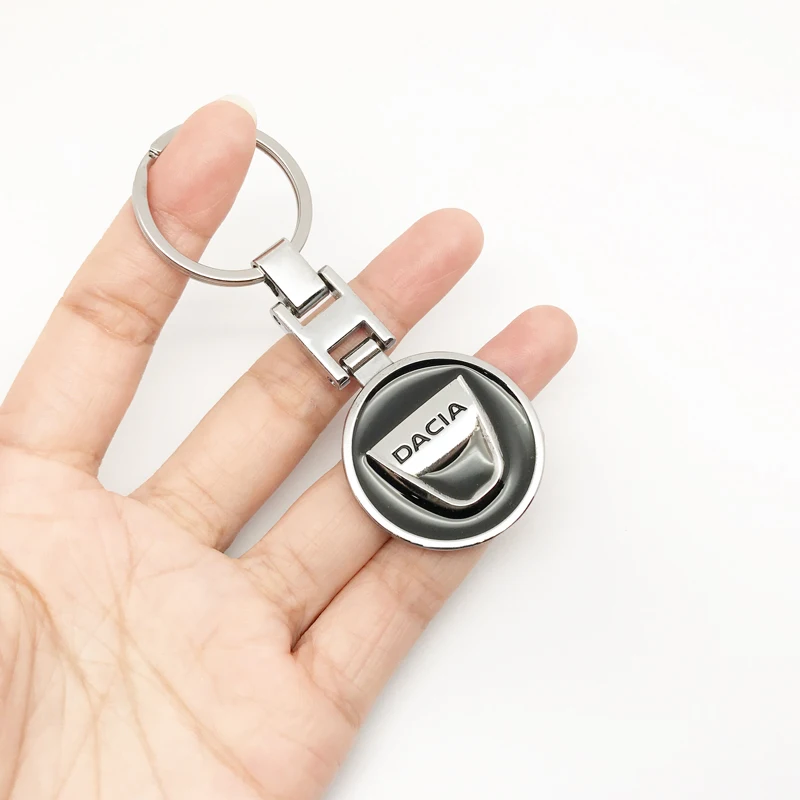 1pcs 3D Metal Car Keychain Key Chain Keyring for dacia Emblem Badge Decal For Dacia Lodgy 2 Mcv Sandero Duster Logan | Автомобили и