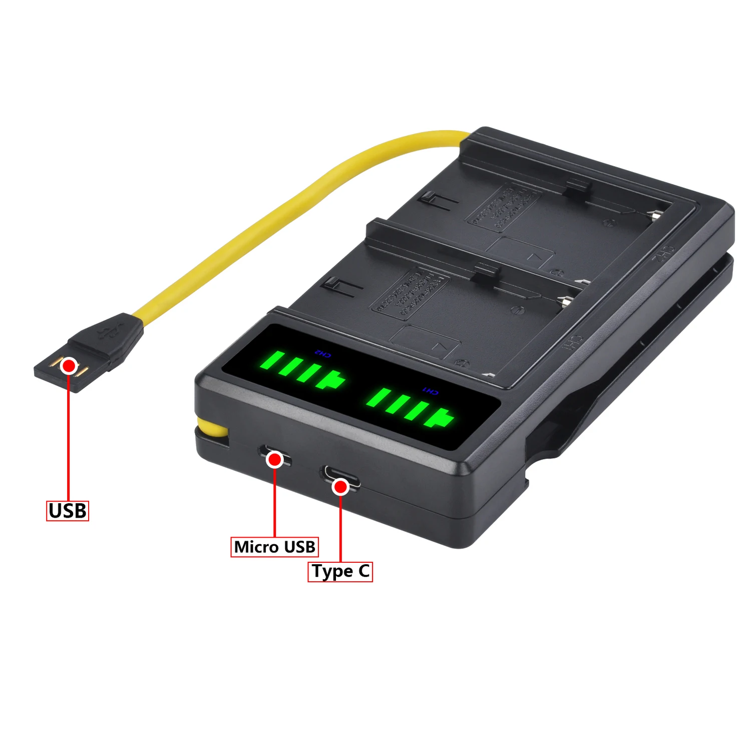 Фото DuraPro 7200 мАч NP-F960 NP F970 камера батарея + LED USB зарядное устройство для Sony NP-F550 F770 F750 F960 FM500H FM70 QM91D QM71D HVR-V1J №4