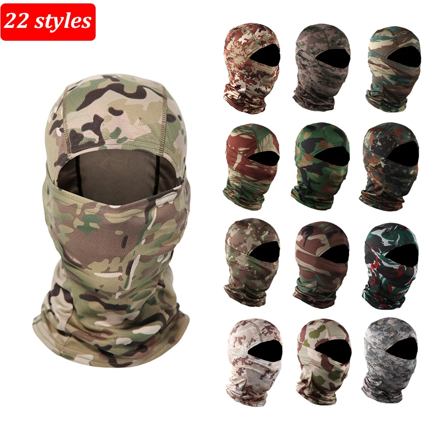 

Camouflage Balaclava Full Face Cycling Full Face Cover Winter Neck Head Warmer Tactical Airsoft Cap Helmet Liner Balaclava Scarf