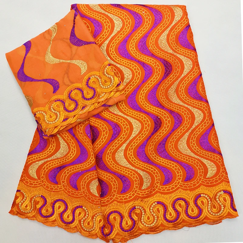 Последняя африканская кружевная ткань желтая швейцарская вуаль кружево высокое