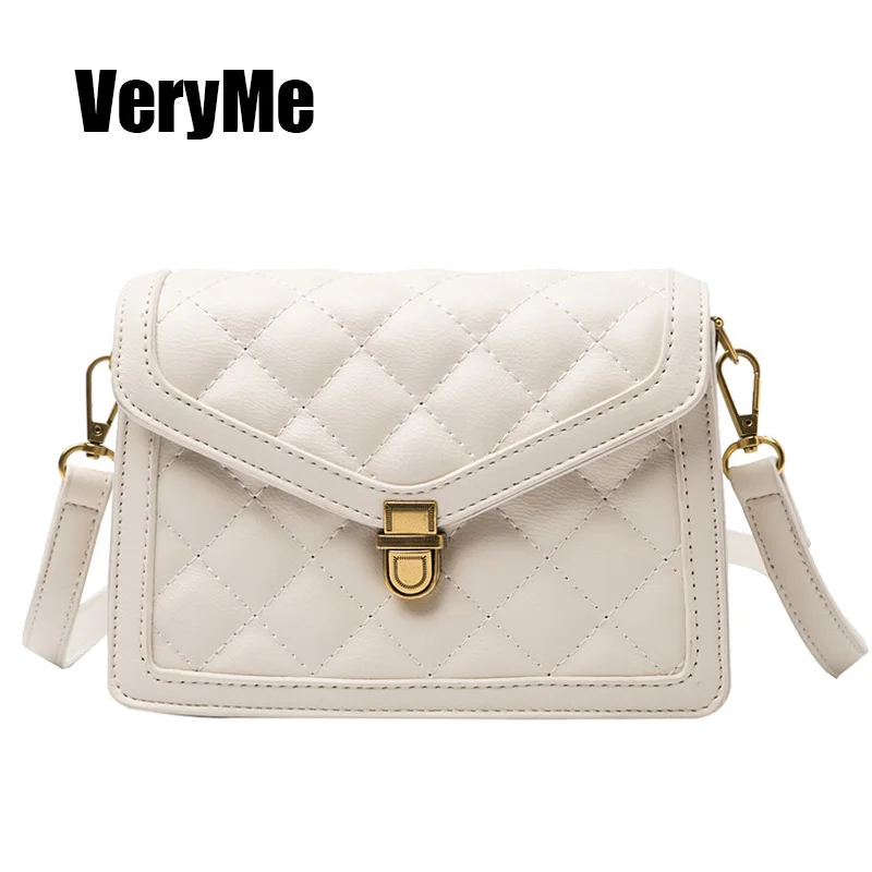 

VeryMe Fashion Leather Hand Crossbody Bag Wild Retro Small Square Bag Chain Single Shoulder Messenger Bag 2020 sac femme luxe