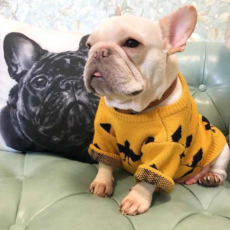Halloween Pet Dog Sweater Cute Cat Bat Pattern Cloth Winter Puppy Scarf Christmas Clothes Knitwear Warm Clothing | Дом и сад