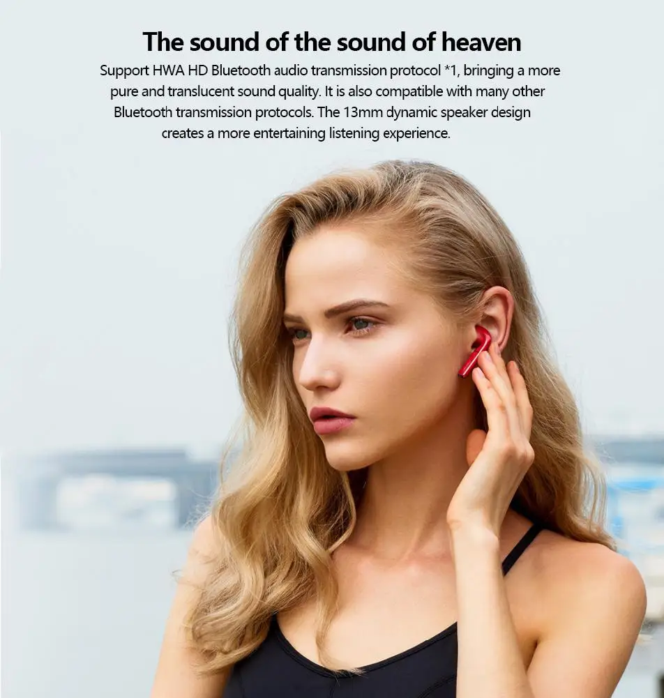 huawei Honor FlyPods Pro FlyPods Bluetooth беспроводные наушники микрофон музыка Сенсорный Водонепроницаемый динамический гарнитура
