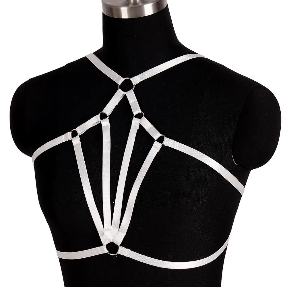 Белый Укороченный бюстгальтер на бретелях сексуальное нижнее белье для