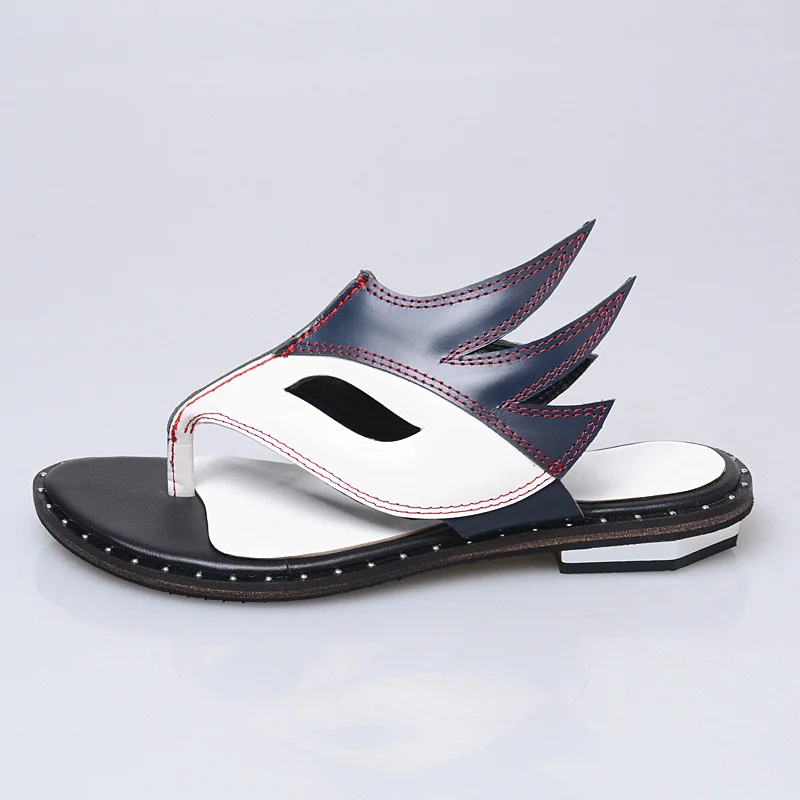 Prova Perfetto модные новые шлепанцы на низком каблуке популярный стиль смешанные