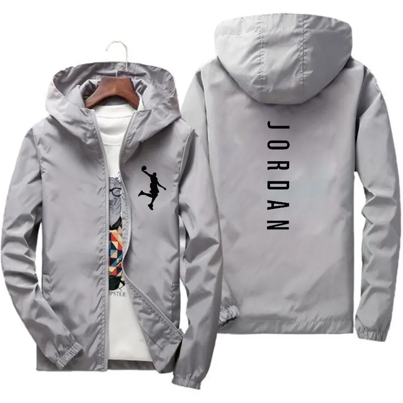 

Hot windbreaker Jacket men Spring summer jacket male street windbreaker Hoodie zipper thin jacket men's casual coat