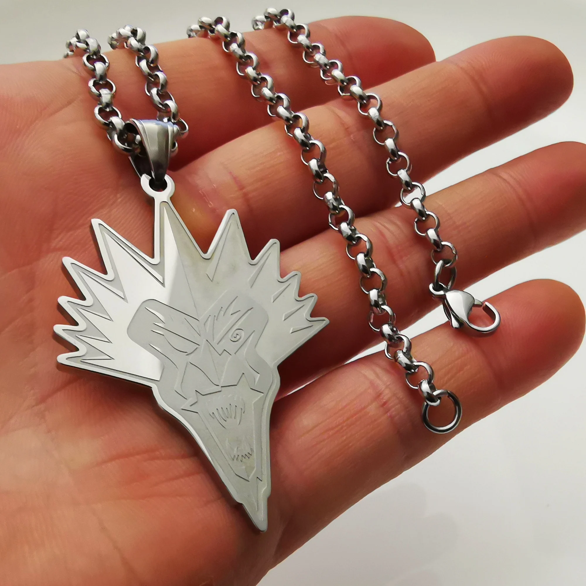 Ювелирные изделия TWIZTID, необычная музыка ICP, ожерелье из нержавеющей стали, подвеска, полированная роловая цепь 4 мм, 24 дюйма Ювелирные изделия TWIZTID, необычная музыка ICP, ожерелье из нержавеющей стали, подвеска, полированная роловая цепь 4 мм, 24 дюйма