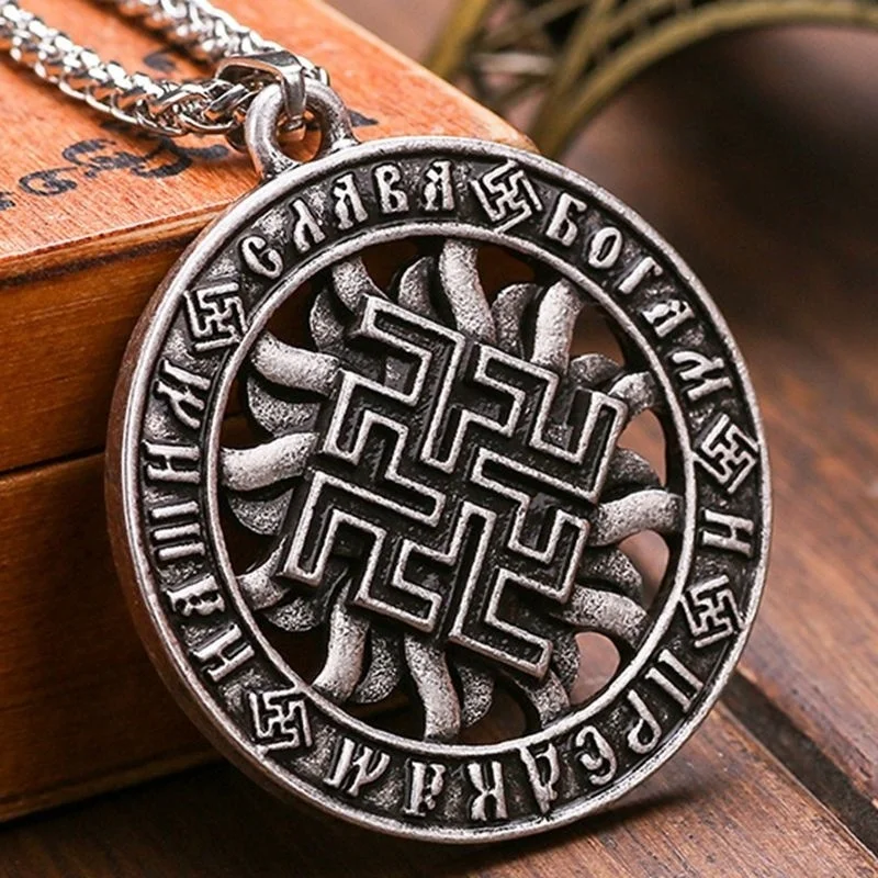 

Rune Amulet Pendant Necklace Men's Punk Pirate Necklace Jewelry