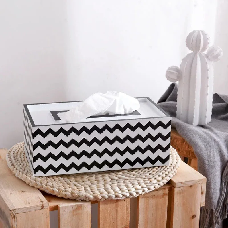 Wood Tissue Box Home Bathroom Toilet Paper Napkins Holder Car Storage Bags | Дом и сад