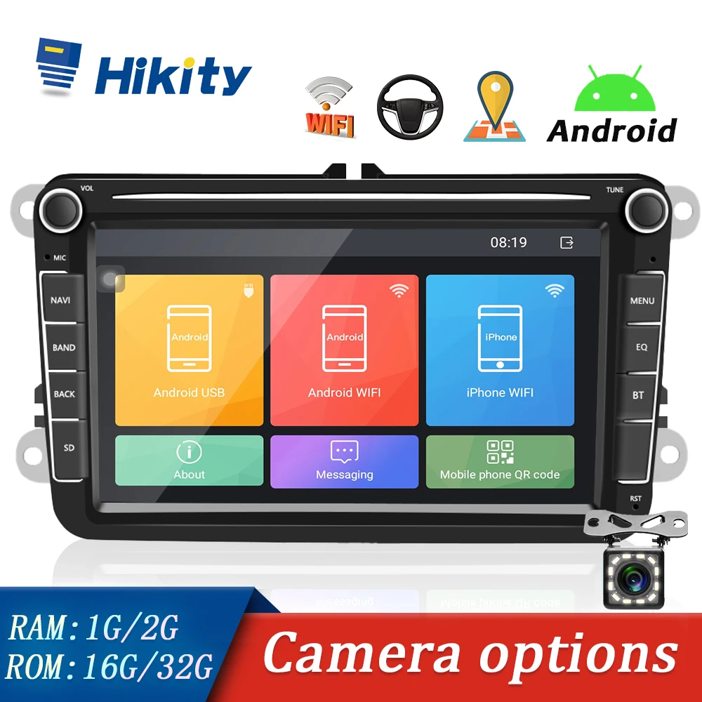 Hikity 2 + 32 ГБ автомобильное радио Android 8 1 2Din автомобильный мультимедийный плеер GPS WIFI