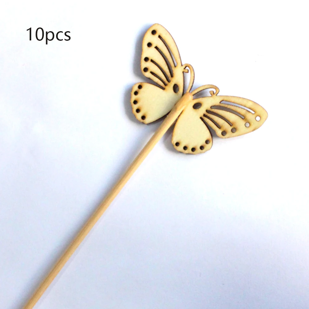 10pcs Wooden Replacement No Fire Home Reed Diffuser Sticks Butterfly Shape Handmade Eco-friendly Aromatherapy Accessories - купить по