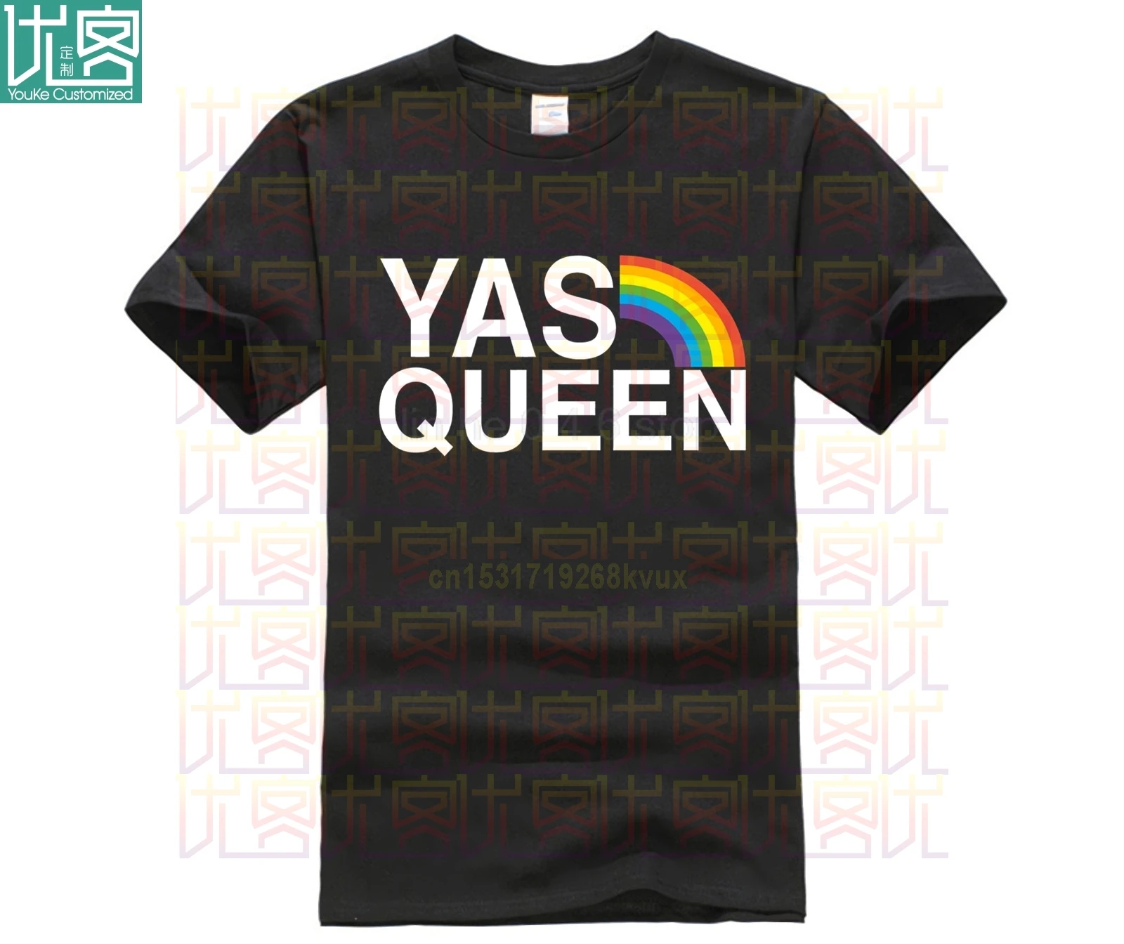 Лучший Йас Queen Смешные ЛГБТ гей-Прайд флаг говоря футболка 2019 Круглый воротник