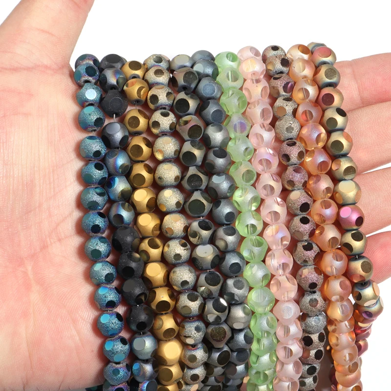 

Beadtales 70pcs/lot 1mm Hole Glass Electroplating Irregular Faceted Spherical Beads For Jewelry Making Necklace Bracelet DIY