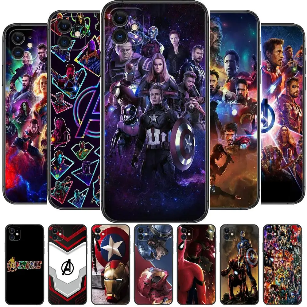 Чехлы для телефонов Marvel Мстители iphone 13 Pro Max Чехол 12 11 8 PLUS 7 6S XR X XS mini Женские