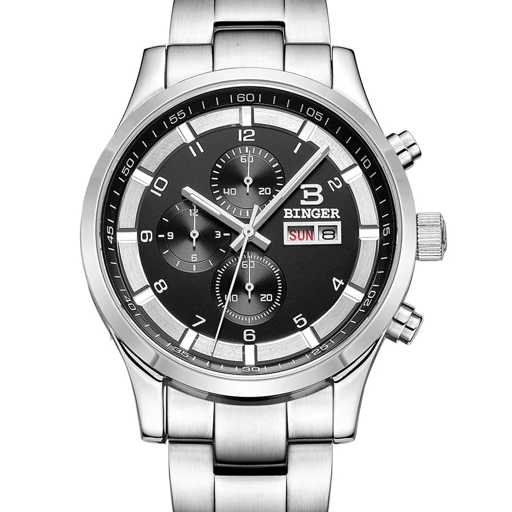 Просвет Модные мужские кварцевые часы из нержавеющей стали с Лидирующий бренд