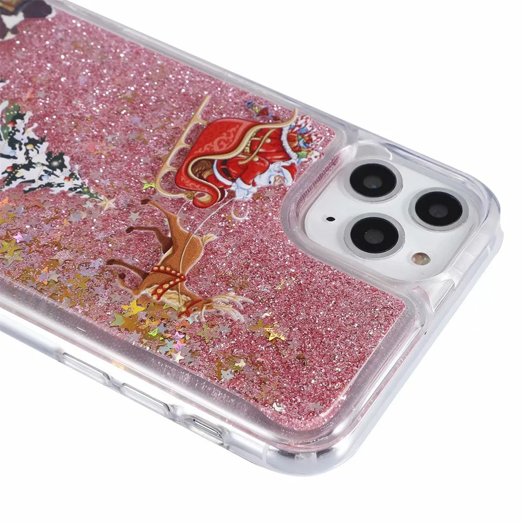 Чехол для телефона Dynamic Liquid Quicksand Christmas iPhone 11 /11 Pro Max Прозрачная Жесткая задняя