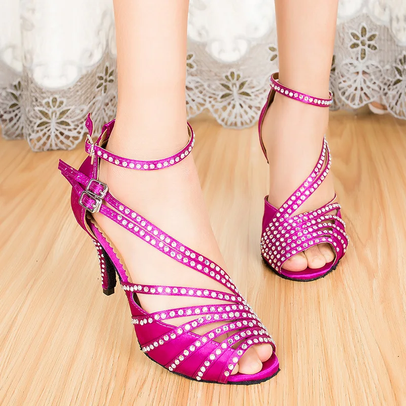 

latin women dance shoes rhinestones high heel shoes for woman dancing shoes rhinestone latin dance shoes woman salsa ballroom