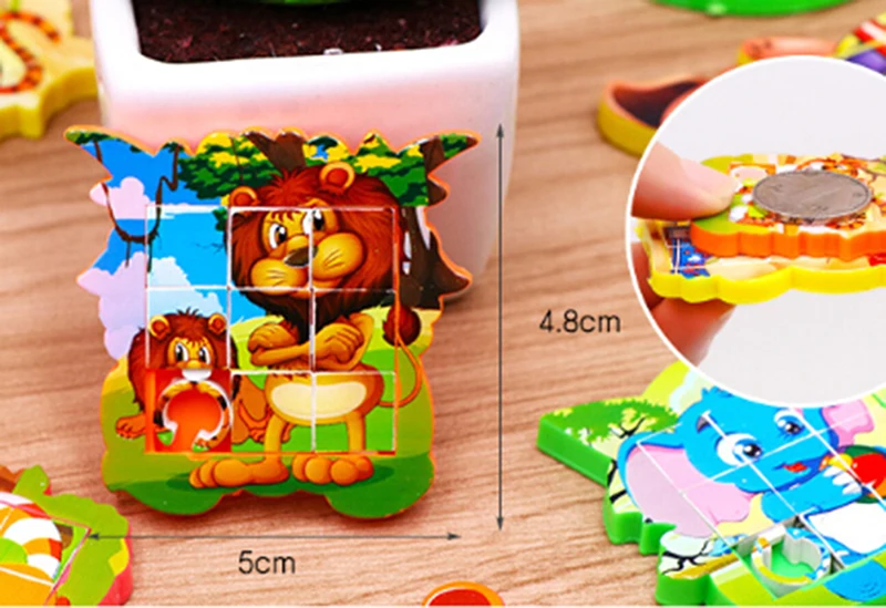 

Numbers Cute Animals Educational Jigsaw Puzzle Toys Puzzles Gift Game Style Plastic Children's Educational Toys 5*4.8cm