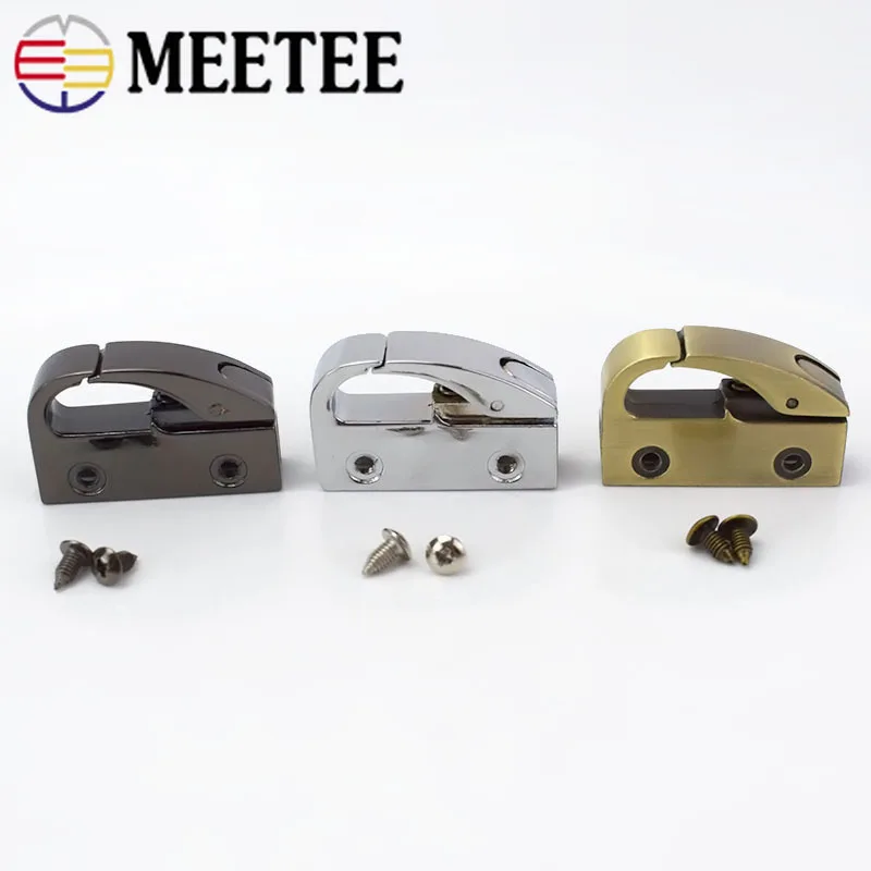 Металлическая сумка Meetee 2/4 комплекта боковая подставка для ремня сумки застежка
