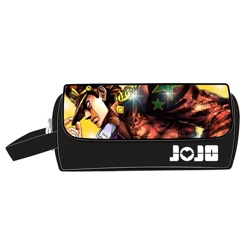 17 JoJo невероятное приключение GIOGIO большой размер, для карандашей сумка для хранения школьных канцелярских аниме органайзер для косметики нейлон макияж мешок монетки - Цвет: 17