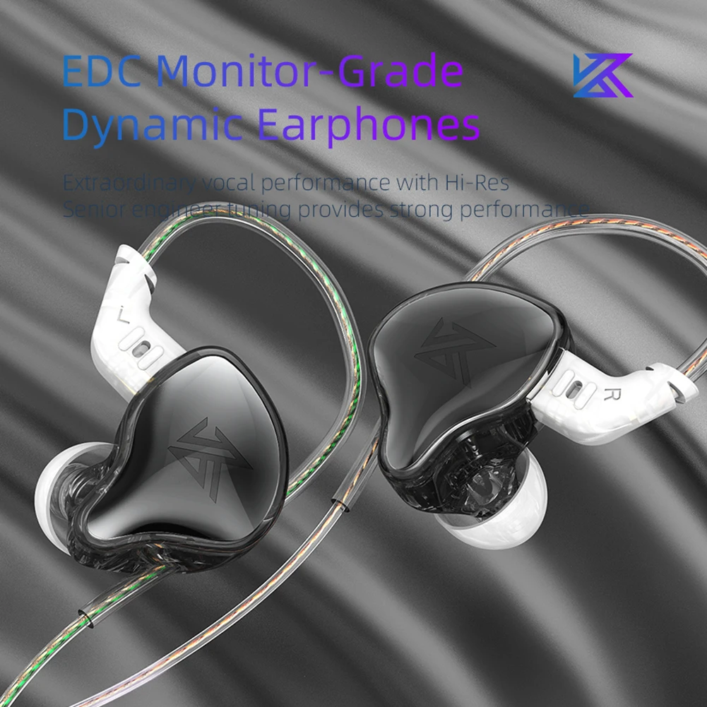 Наушники-вкладыши KZ EDC Hi-Fi наушники-вкладыши с басами наушники для игр