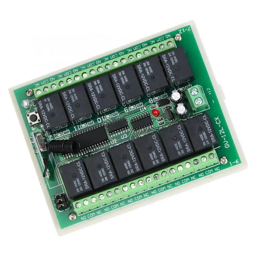 12 канальное реле дистанционного управления беспроводное с приемником печатной