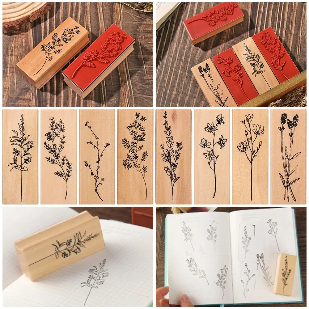 1 шт. винтажная трава печать растения DIY для скрапбукинга канцелярские