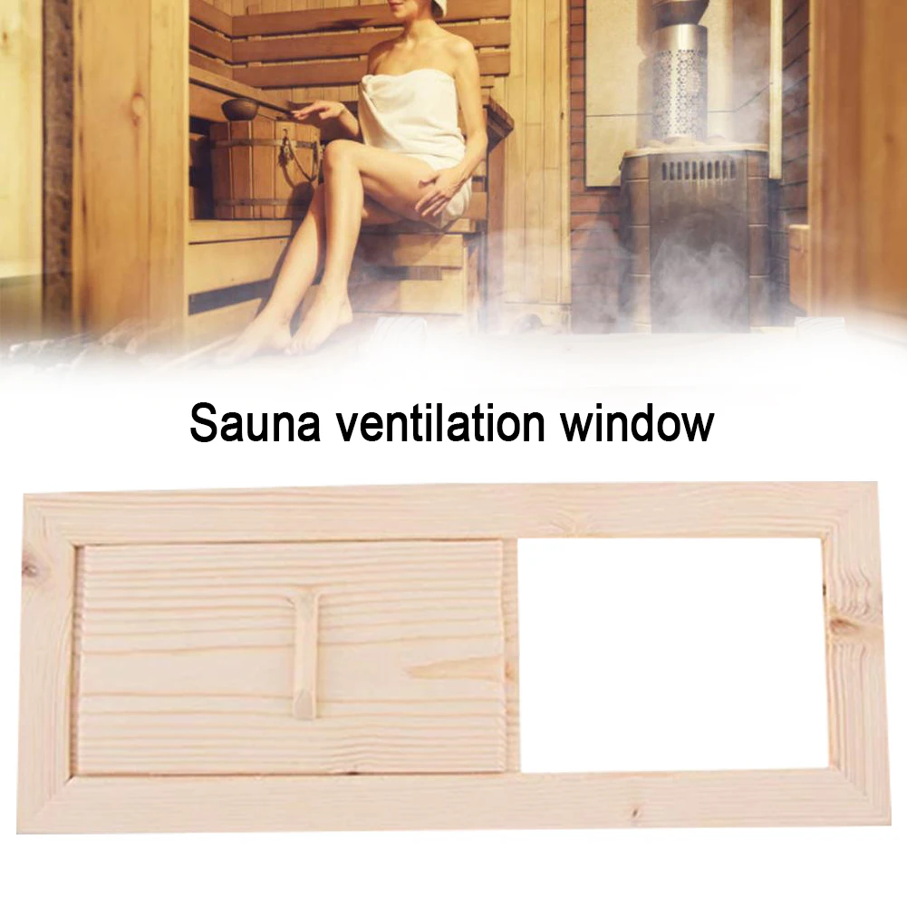 

Sliding Home Sauna Air Vent Shutter Window Steam Room Practical Adjustable Summer Bath Easy Install Grille Ventilation Cedarwood