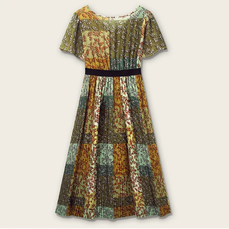 

Maxi Dresses For Women Summer 2021 Plus Size 4XL Fashion Elegant Temperament Long Skirt V Neck Waist Floral Print Party Loose