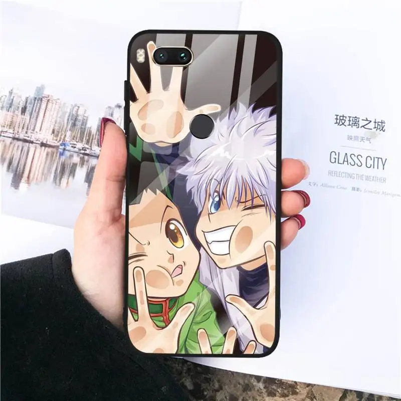 

Anime Hunter x Hunters Phone Case Tempered glass For xiaomi Redmi 4X 5 6 6A 8 8SE MIX 2 2S Note 3 PLUS