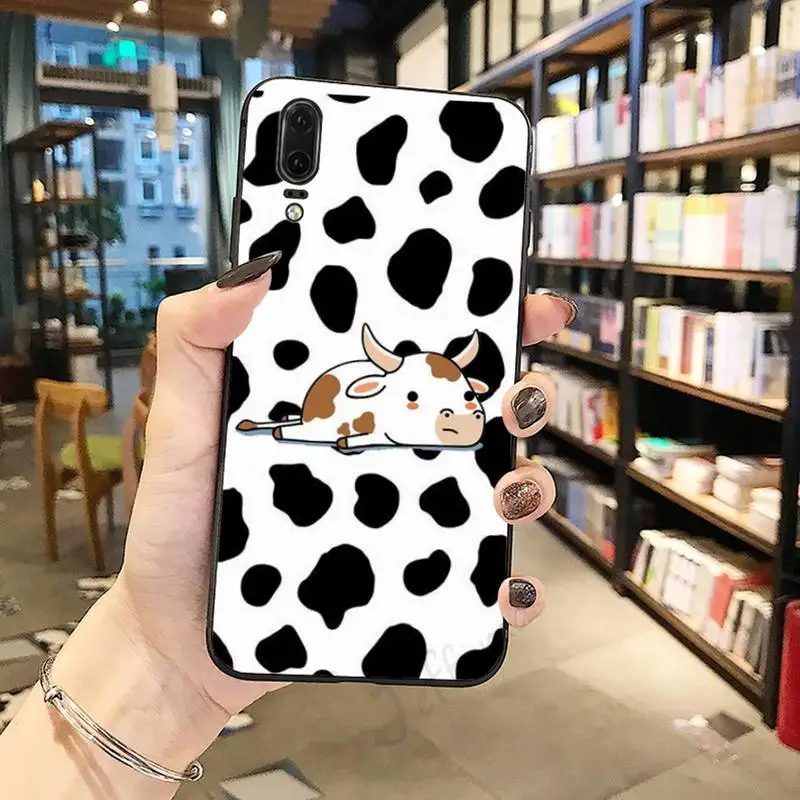 

Cow Print cute funny design cartoon animal Phone Case For Huawei honor Mate P 10 20 30 40 Pro 10i 9 10 20 8 x Lite