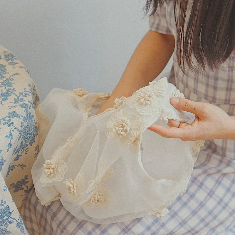 

Flower Fashion Designer Bag for Women Sweet Style Ladies Beach Bag Classic Cute Female Shopping Simple Tote Girl Handbags Purse