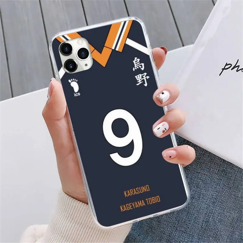 

Haikyuu!! Karasuno Jersey Shoyo Hinata Phone Case For iphone 12 5 5s 5c se 6 6s 7 8 plus x xs xr 11 pro max mini
