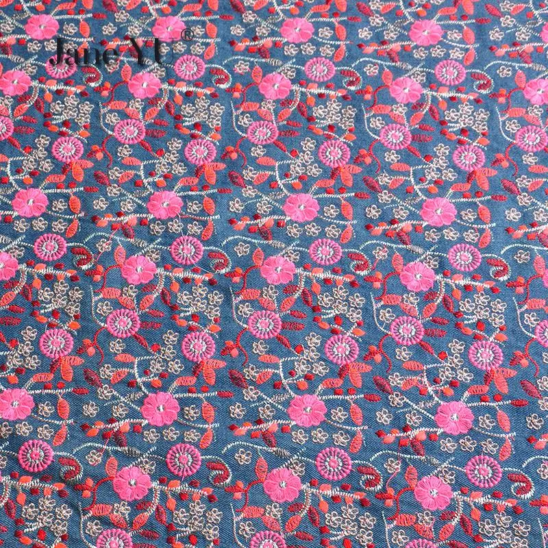 Утолщенная вышитая джинсовая ткань брюки юбка пальто сумка ручной работы сделай