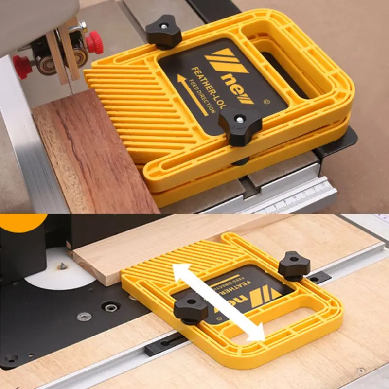 

Extended Feather Loc Board Set Multi-purpose Double Featherboards Miter Gauge Slot Woodworking Saw Table DIY Safety Tools
