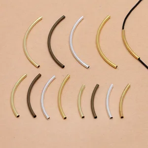 200 шт., металлические медные изогнутые бусины для изготовления ювелирных изделий, 30 мм, 40 мм, 50 мм