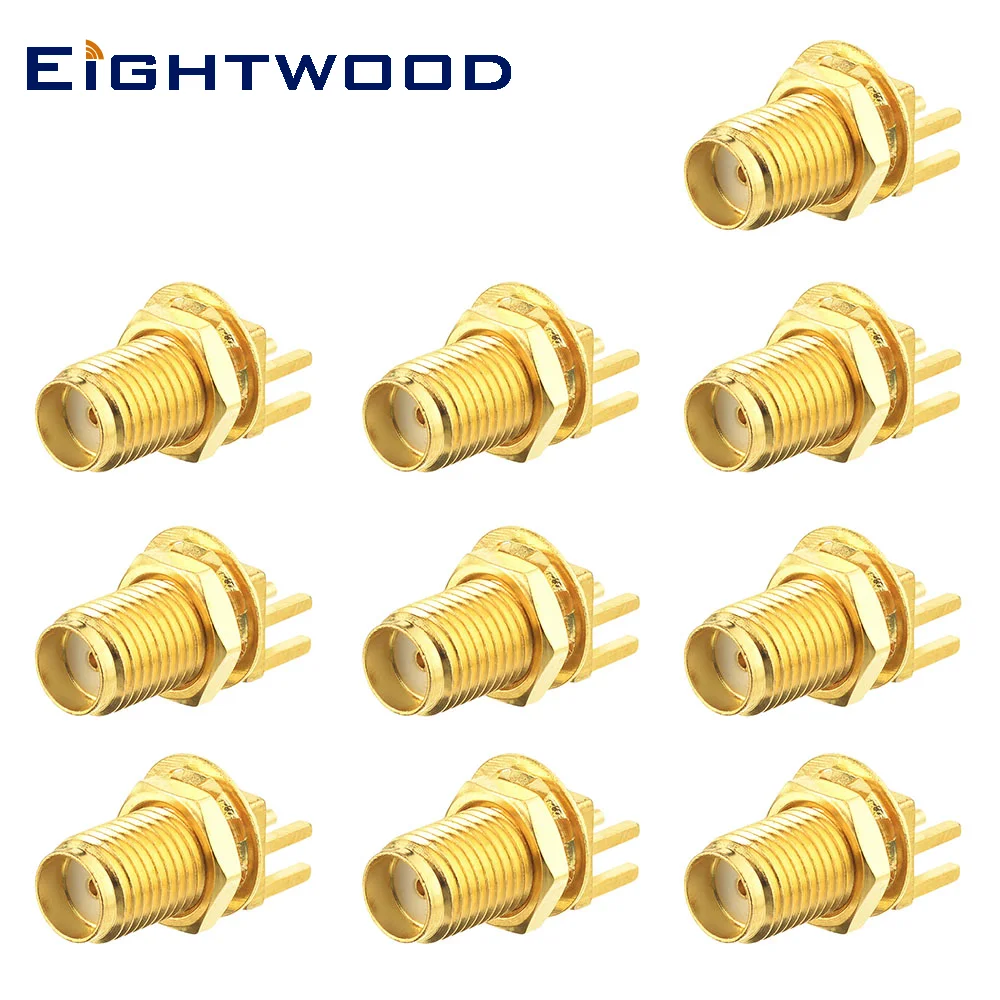 

Eightwood 10PCS SMA Jack Female RF Coaxial Connector Adapter PCB Mount Solder .062 inch End Launch Blukhead for Antenna Telecom