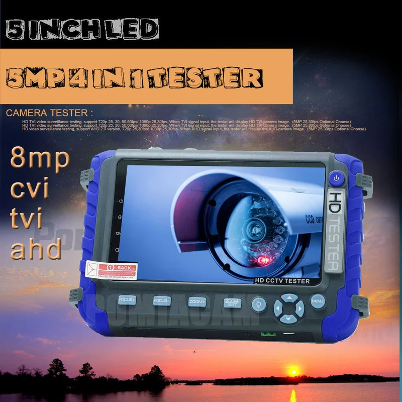 

5Inch TFT LCD AHD TVI 4MP CVI CVBS Support PTZ UTP Security Testing 4-in-1 Potable IV8W IV8C Hdmi VGA Controller HD CCTV Camera