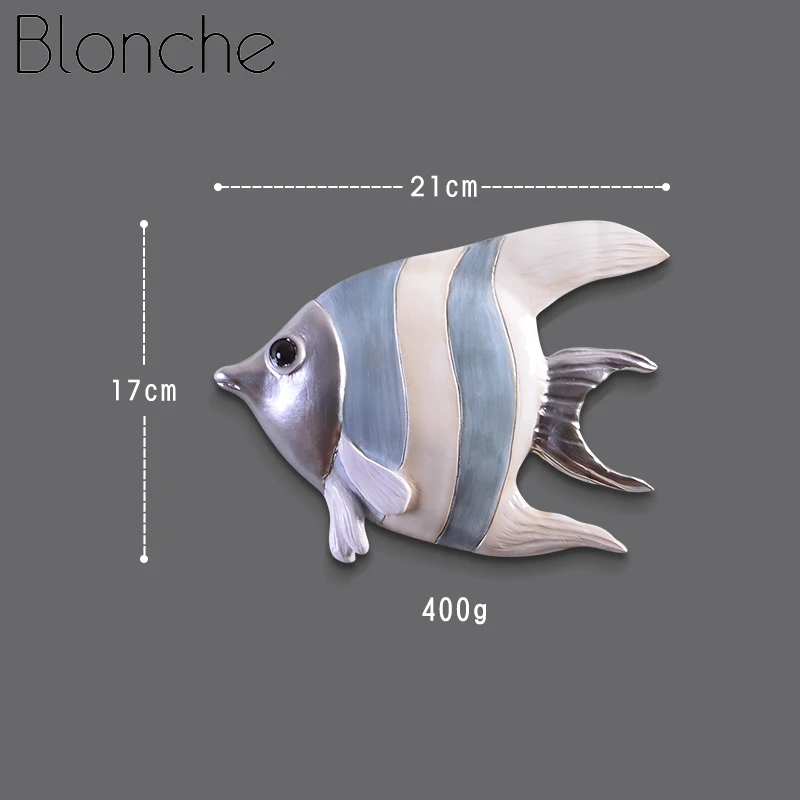 Blonche настенное украшение для морской рыбы креативная настенная кухня гостиной
