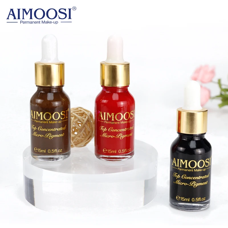 Aimoosi 15 мл пигментные чернила для губ тату полуперманентный макияж Чернила Бровей