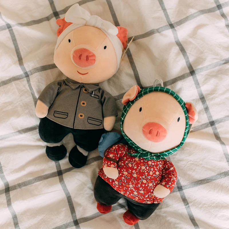 

25cm Kawaii Plush Pig Cartoon Stuffed Animal Pig Plush Cosplay Farmer Pig Doll Scarf Pig Animal Appease Doll Baby Gift Toys