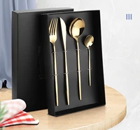 dinnerware set cutlery set fork spoon knife 410 stainless steel tableware set