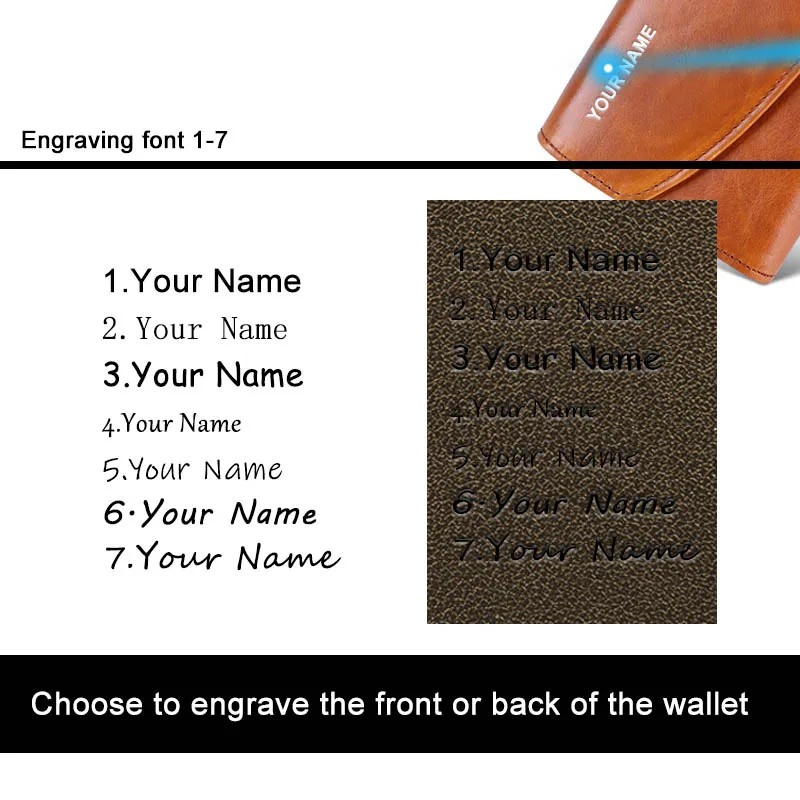 

Luxury Cow Leather Ladies Purses & Wallet Designer Wallet Women Genuine Leather Free Engraving Christmas Present