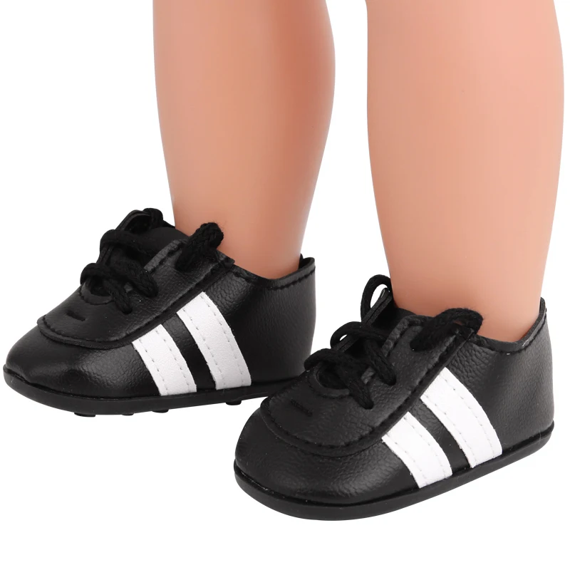 18-дюймовая американская кукла обувь для девочек с шипами Черная спортивная футбольная обувь походные игрушки для новорожденных аксессуары...