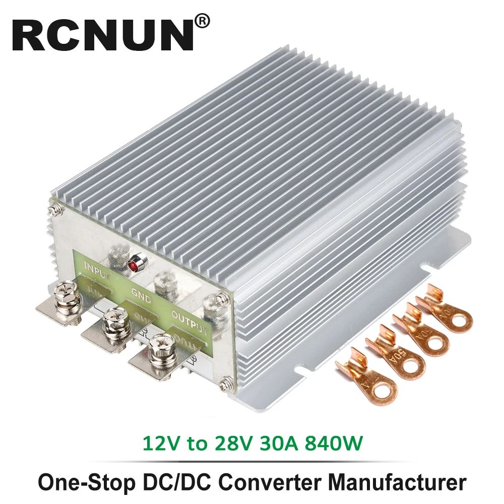 12V to 28V 30A 12 В до 24 В 28 в 20A 25A 30A повышающий DC преобразователь питания Водонепроницаемый 600 Вт регулятор напряжения модуль усилителя - Цвет: 12V to 28V 30A