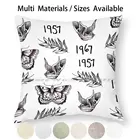 Чехол для подушки с татуировкой (рисунком), наволочка из хлопка и льна, односторонний Лиам, Пэйн, Зайн, Малик, Найл, Хоран, Луис