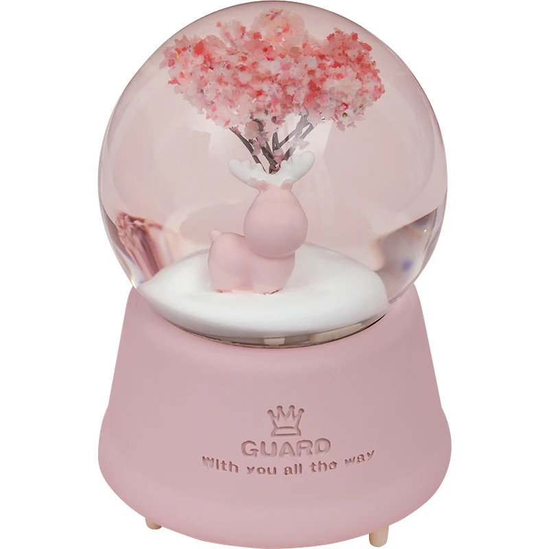Музыкальная шкатулка мечтательный розовый хрустальный шар музыкальная