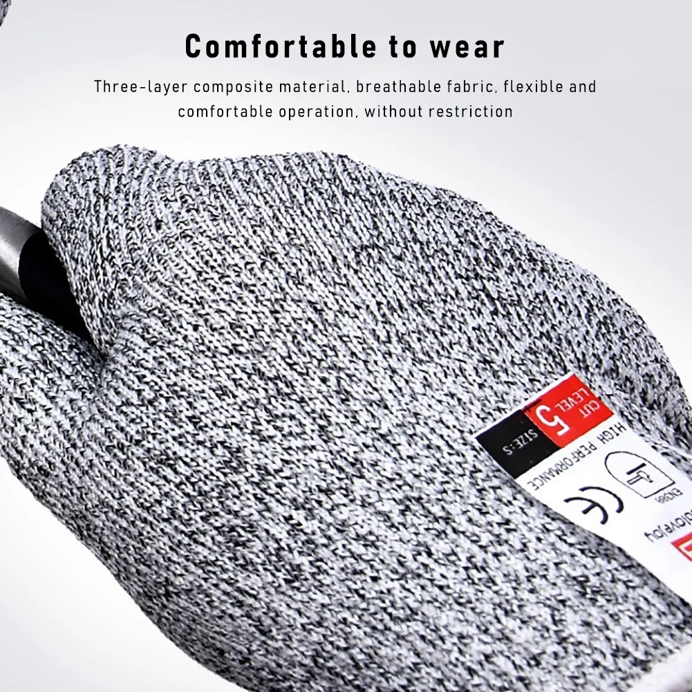 

Balight Anti Cut Gloves Safety Proof Stab Resistant Wire Metal Mesh Kitchen Butcher Cut-Resistant Tactical Gardening Gloves